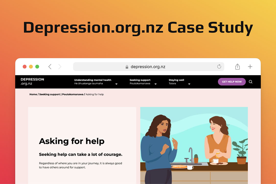 depression.org.nz asking for help webpage