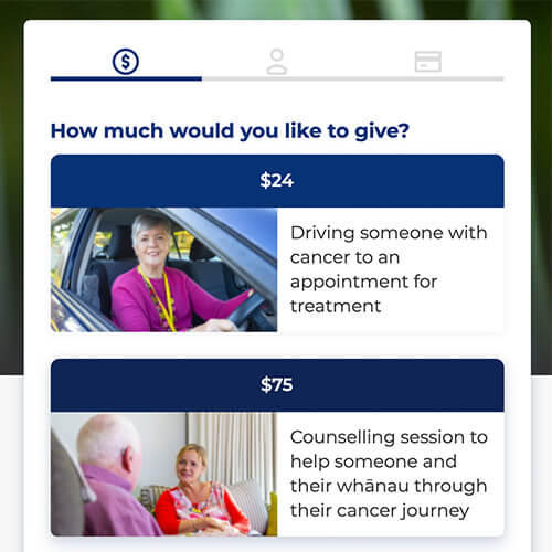 donation options cancer society website