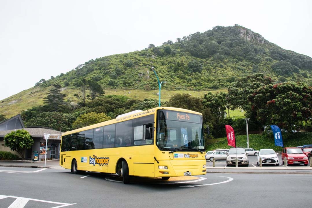 number 1 bayhopper bus turning corner